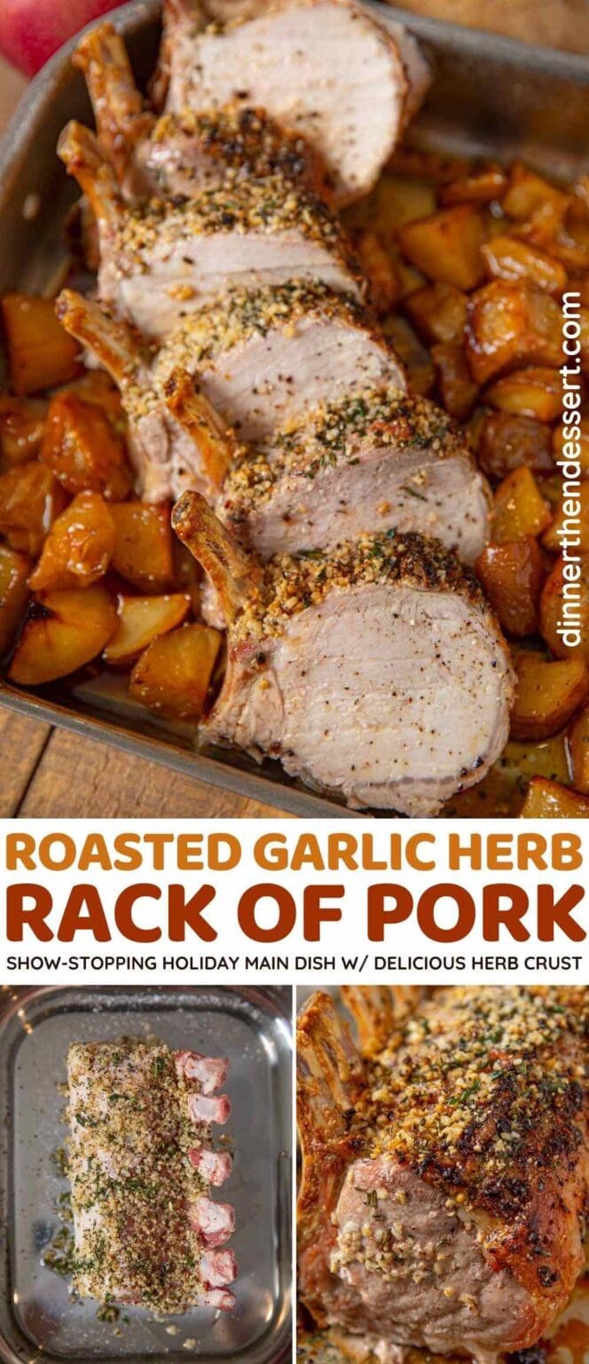 Roasted Garlic Herb Rack of Pork Recipe - Dinner, then Dessert