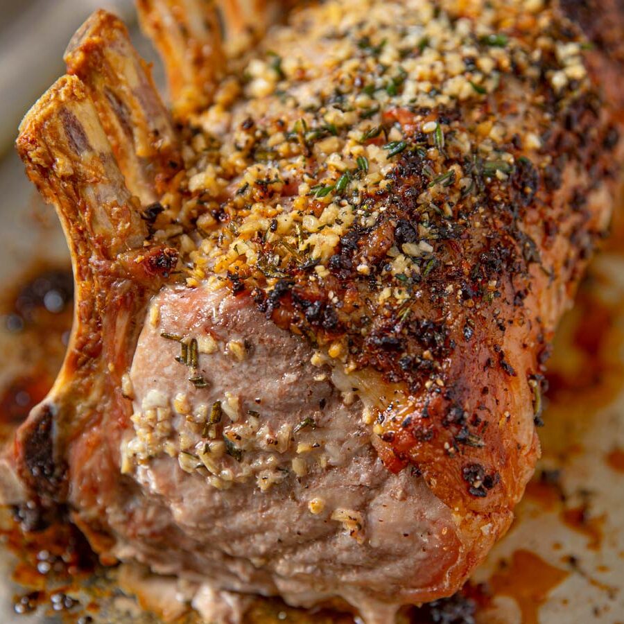 Roasted Garlic Herb Rack of Pork Recipe