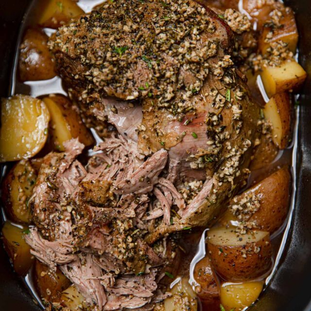 Crockpot Lamb Roast and Potatoes