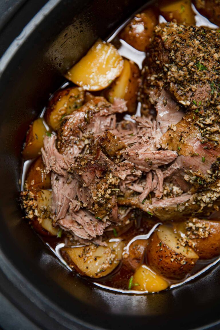 Slow Cooker Leg Of Lamb Recipe Crockpot Dinner Then Dessert