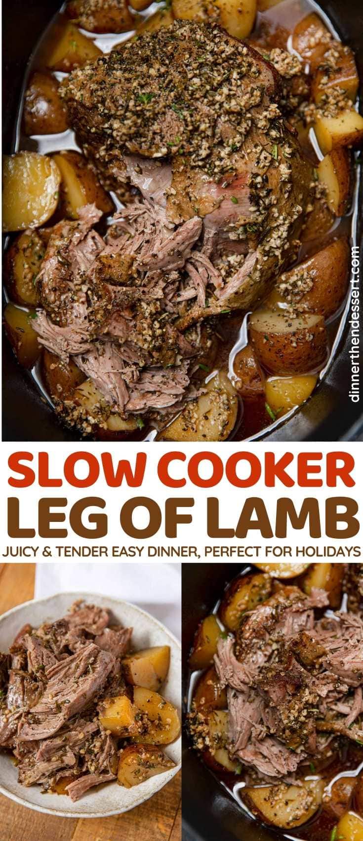 Slow Cooker Leg Of Lamb Recipe (Crockpot) Dinner, then Dessert