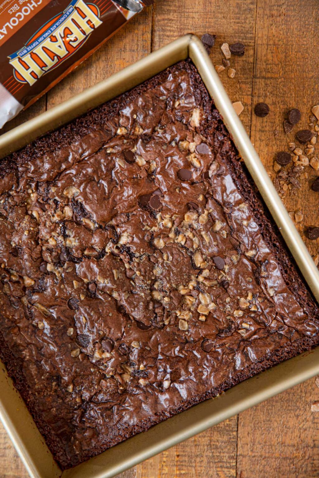 Toffee Chip Brownies Recipe (Rich, Fudgy & Easy!) Dinner, then Dessert