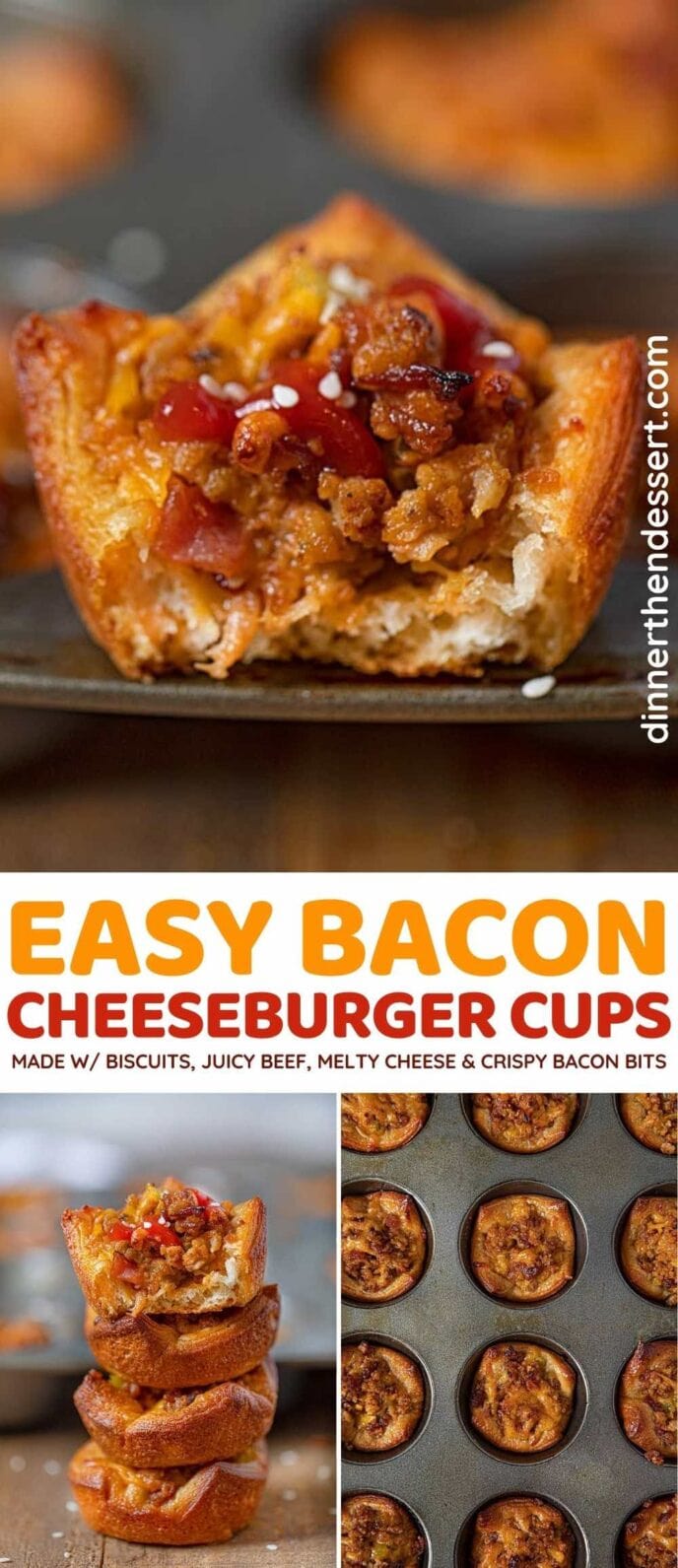 Bacon Cheeseburger Cups collage