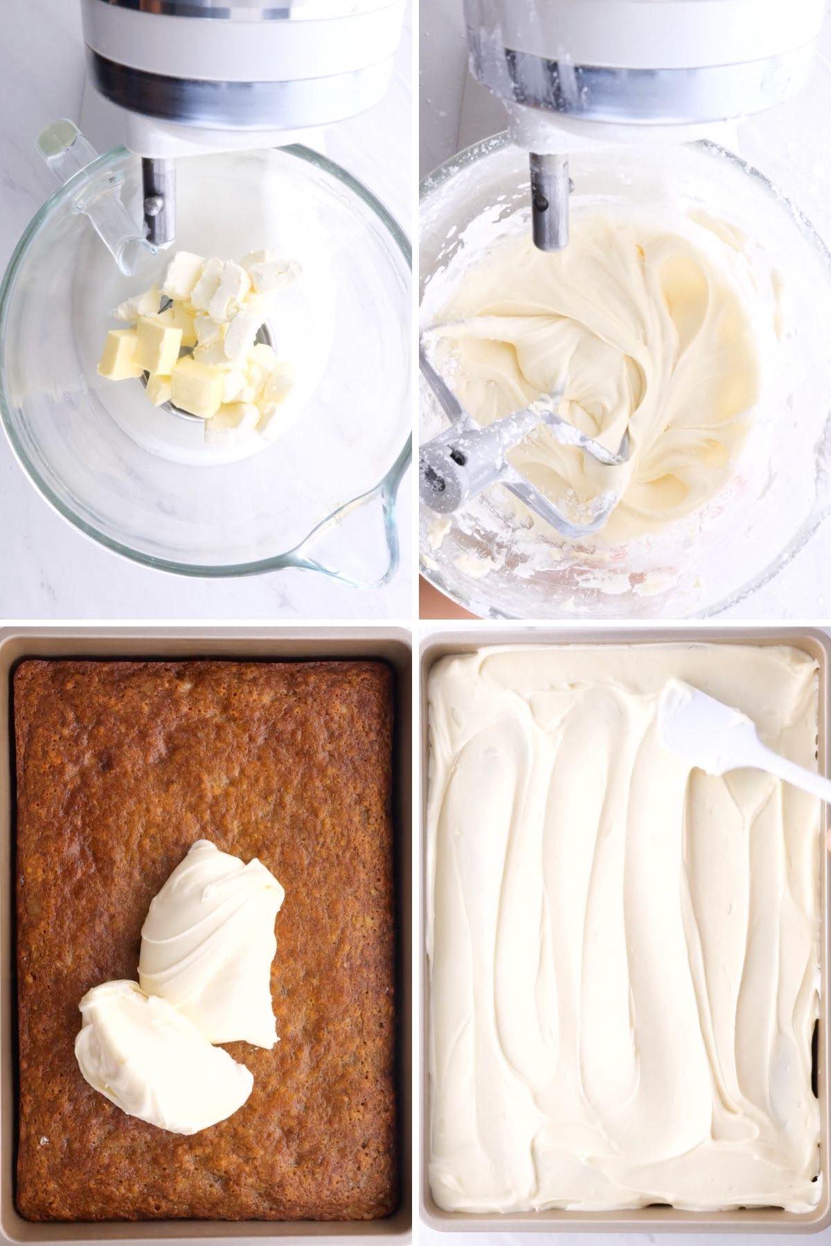 Easy Banana Cake Collage