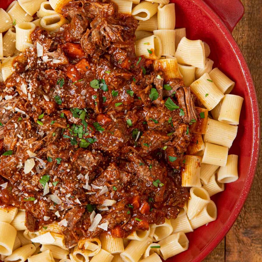 Easy Slow Cooker Lasagna (Meal Prep Ahead!) - Dinner, then Dessert