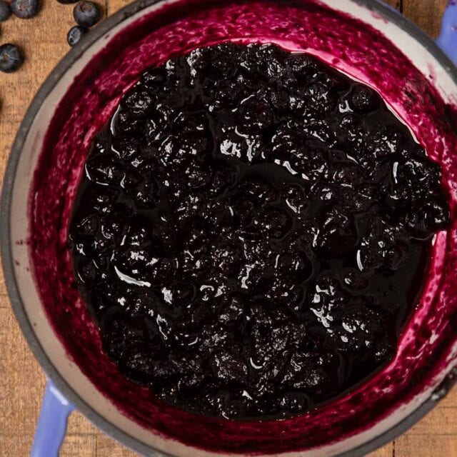 Blueberry Jam in pot