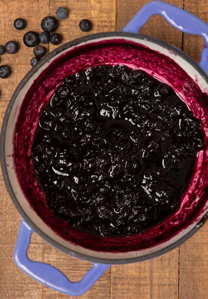 Blueberry Jam in pot