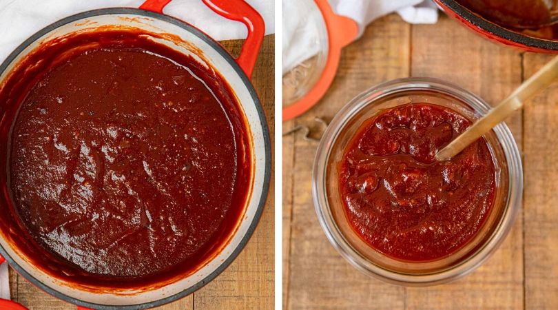 Homemade BBQ Sauce is an easy recipe for a smoky sweet barbecue sauce with ...