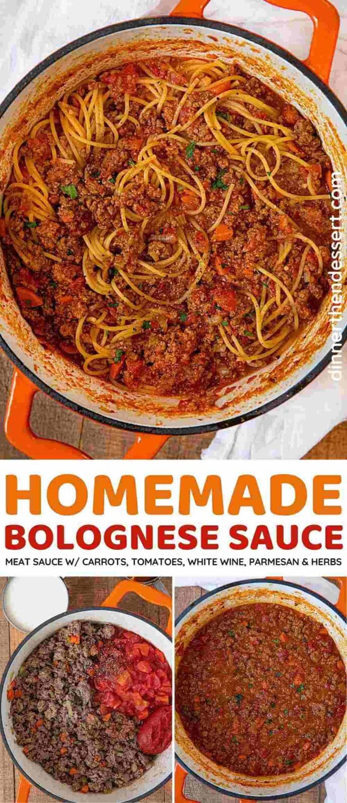 Bolognese Sauce collage