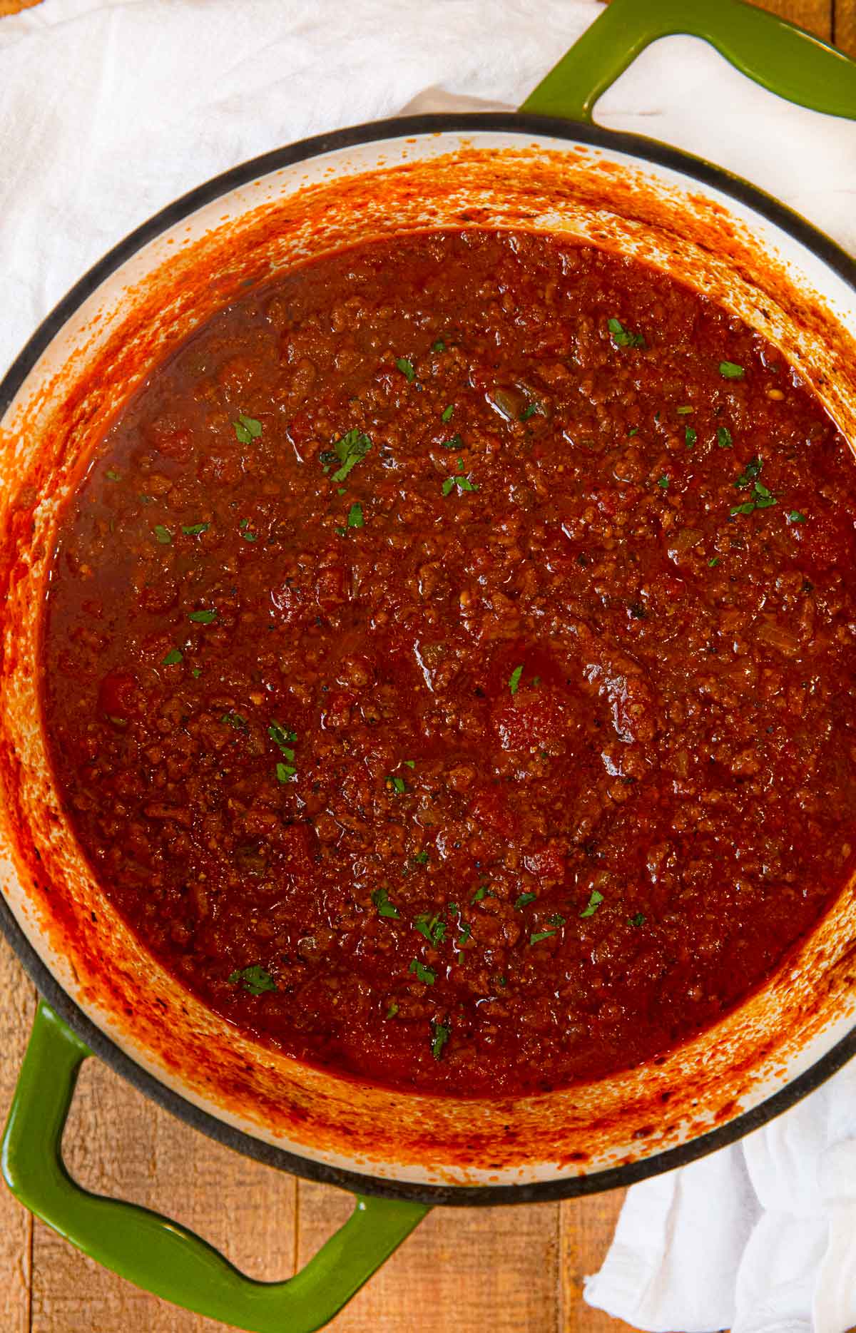 Homemade Meat Sauce without pasta in pot