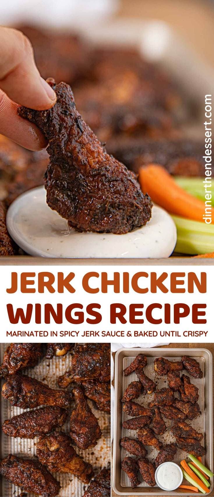 Jerk Chicken Wings Recipe Oven Baked Dinner Then Dessert