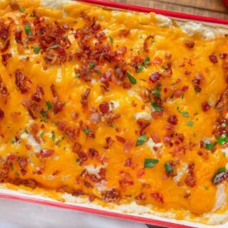 baked casserole fresh out of the oven