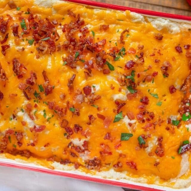 baked casserole fresh out of the oven