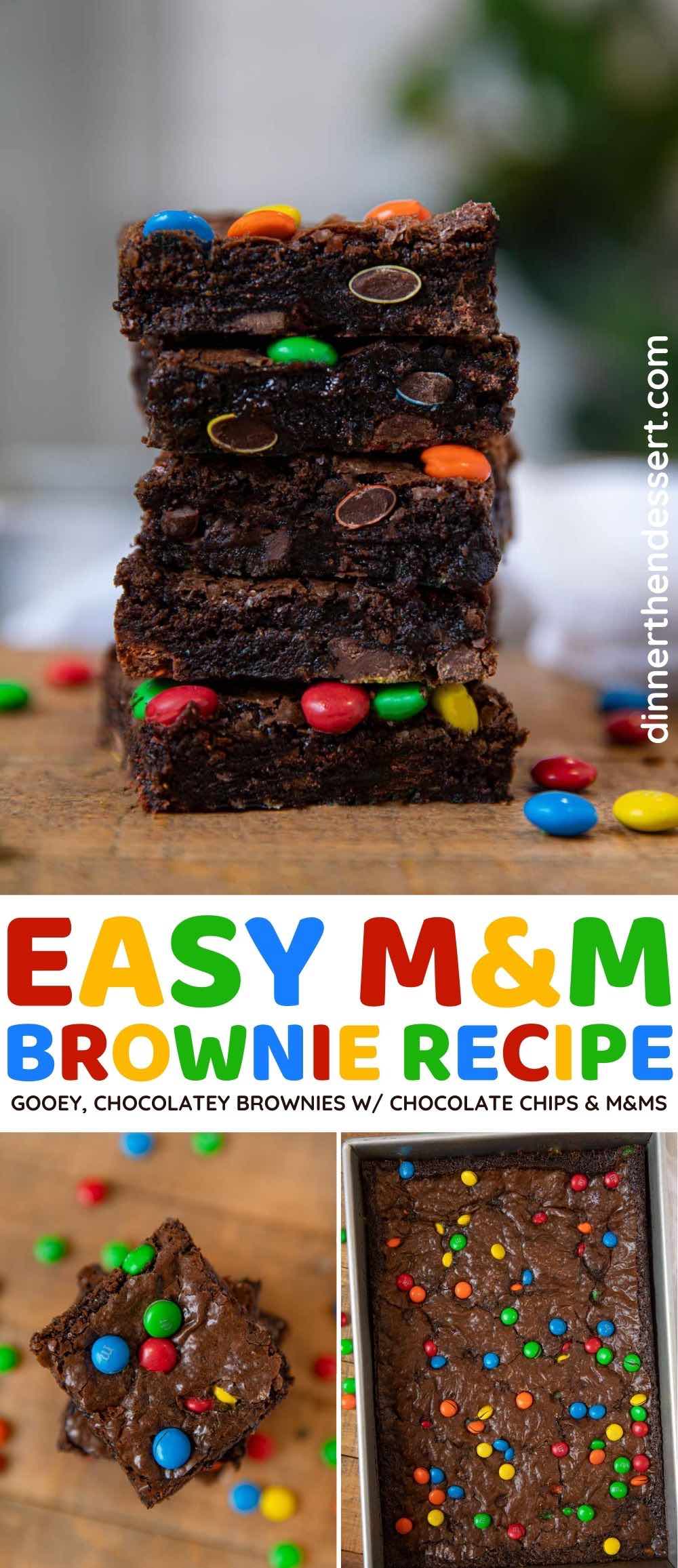 Easy M&M Brownies Recipe - Dinner, then Dessert