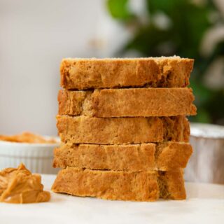 Sliced Peanut Butter Bread in a stack