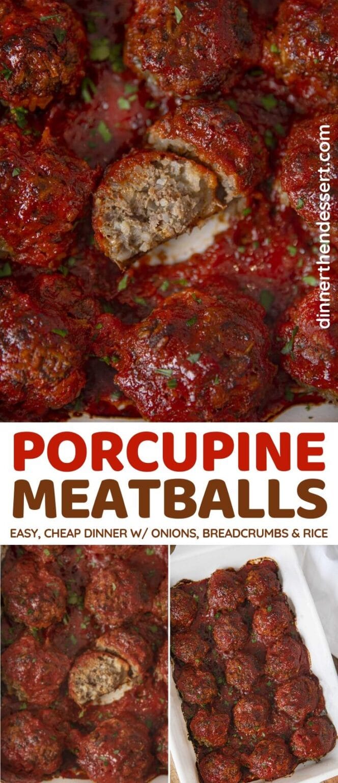Porcupine Meatballs Recipe (mixed w/Rice) - Dinner, then Dessert