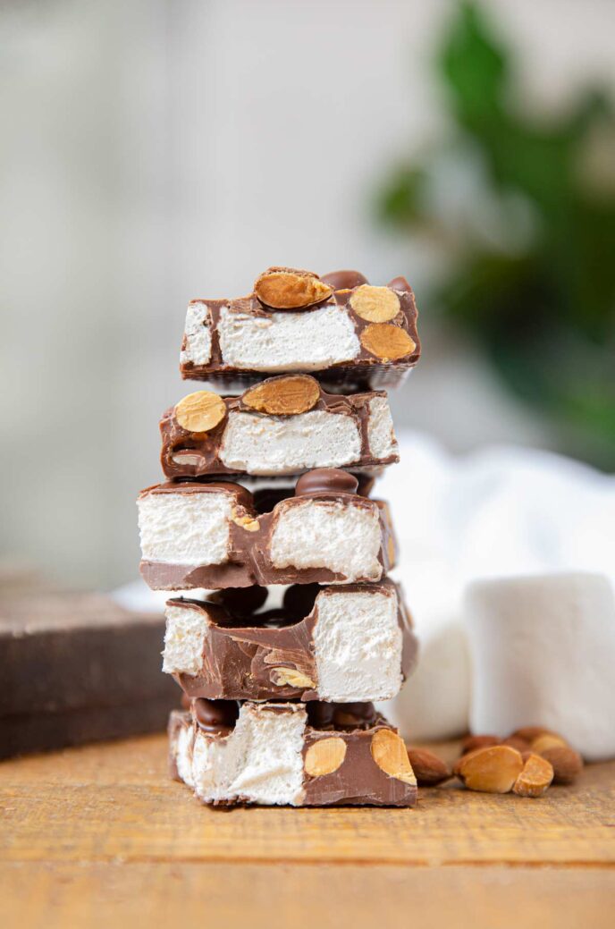 Rocky Road Candy stacked