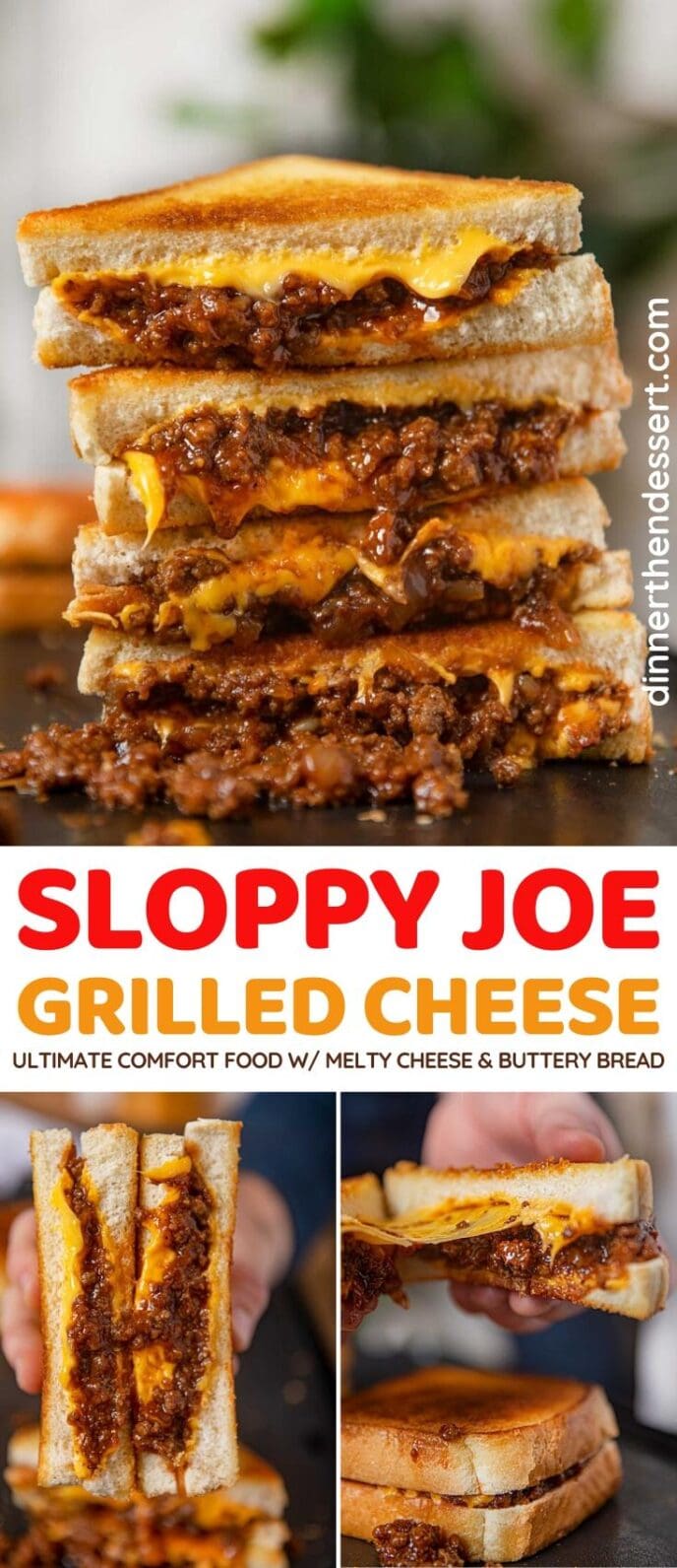 Sloppy Joe Grilled Cheese collage