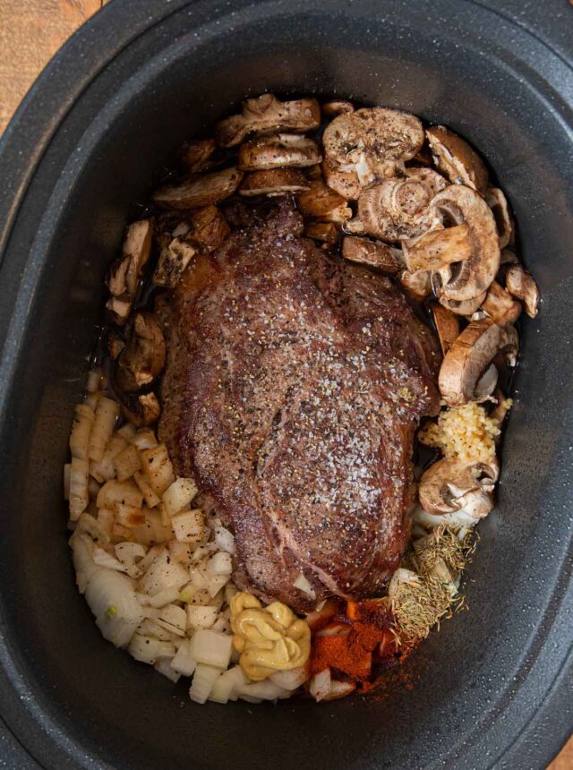 Slow Cooker Pot Roast Beef Stroganoff (Crock Pot) Dinner, then Dessert