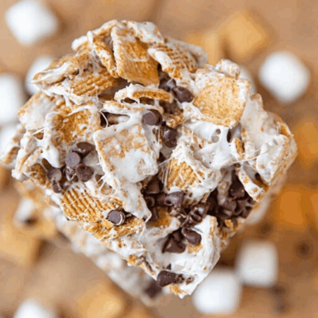 top down view of cereal bars
