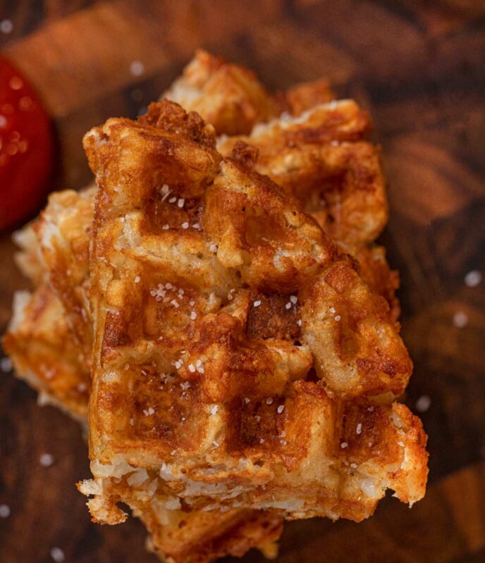 Tater Tot Waffle from top down