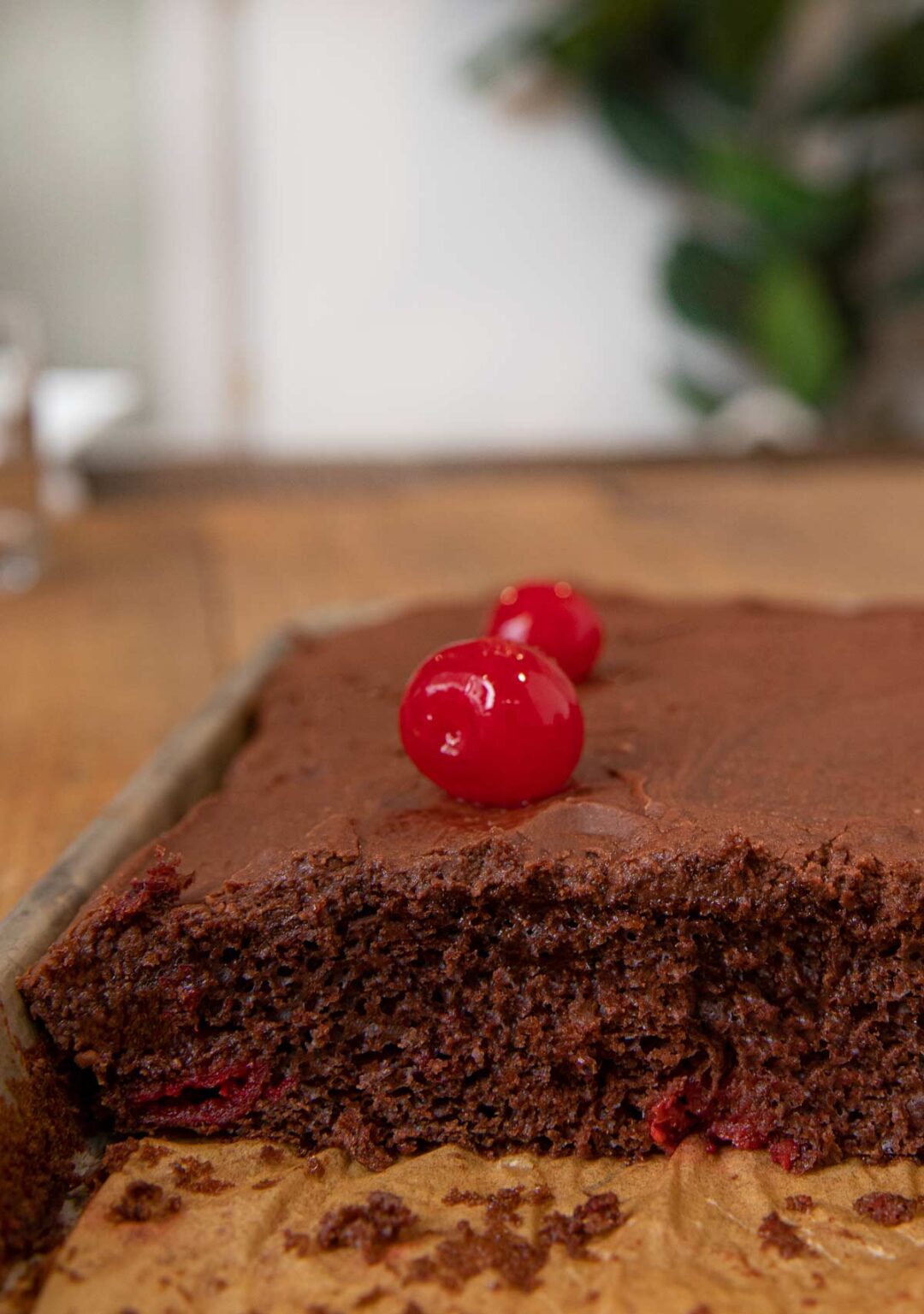 Chocolate Cherry Texas Sheet Cake Recipe - Dinner, then Dessert