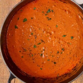 Sauce in a pan