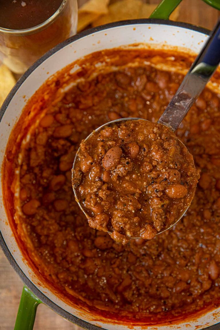 Beef and Beer Chili Recipe (Perfect for Game Day!) - Dinner, then Dessert