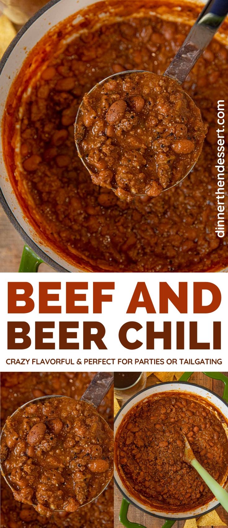 Beef And Beer Chili Recipe Perfect For Game Day Dinner Then Dessert