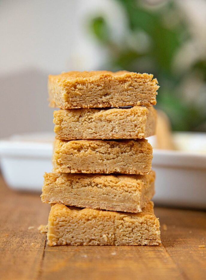 Brown Sugar Brownies in stack