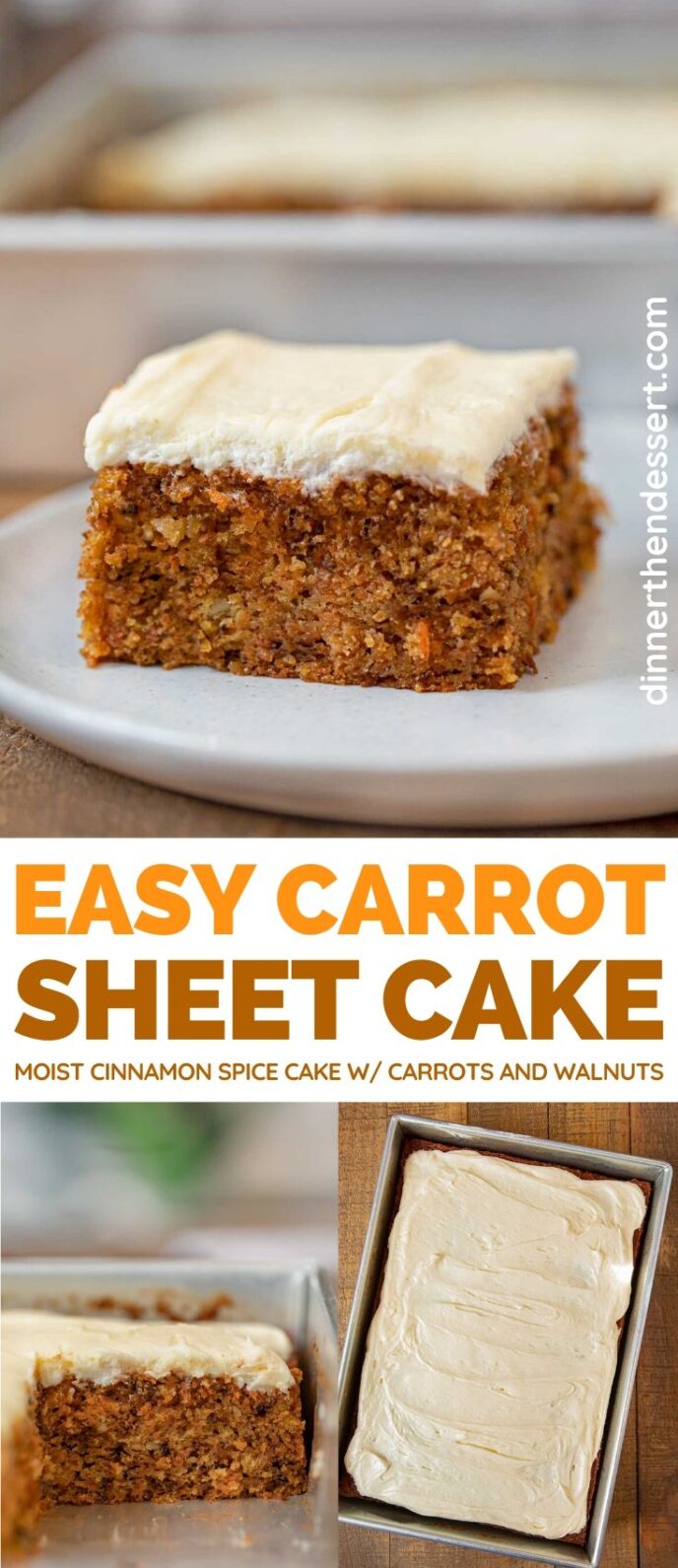 Carrot Sheet Cake collage