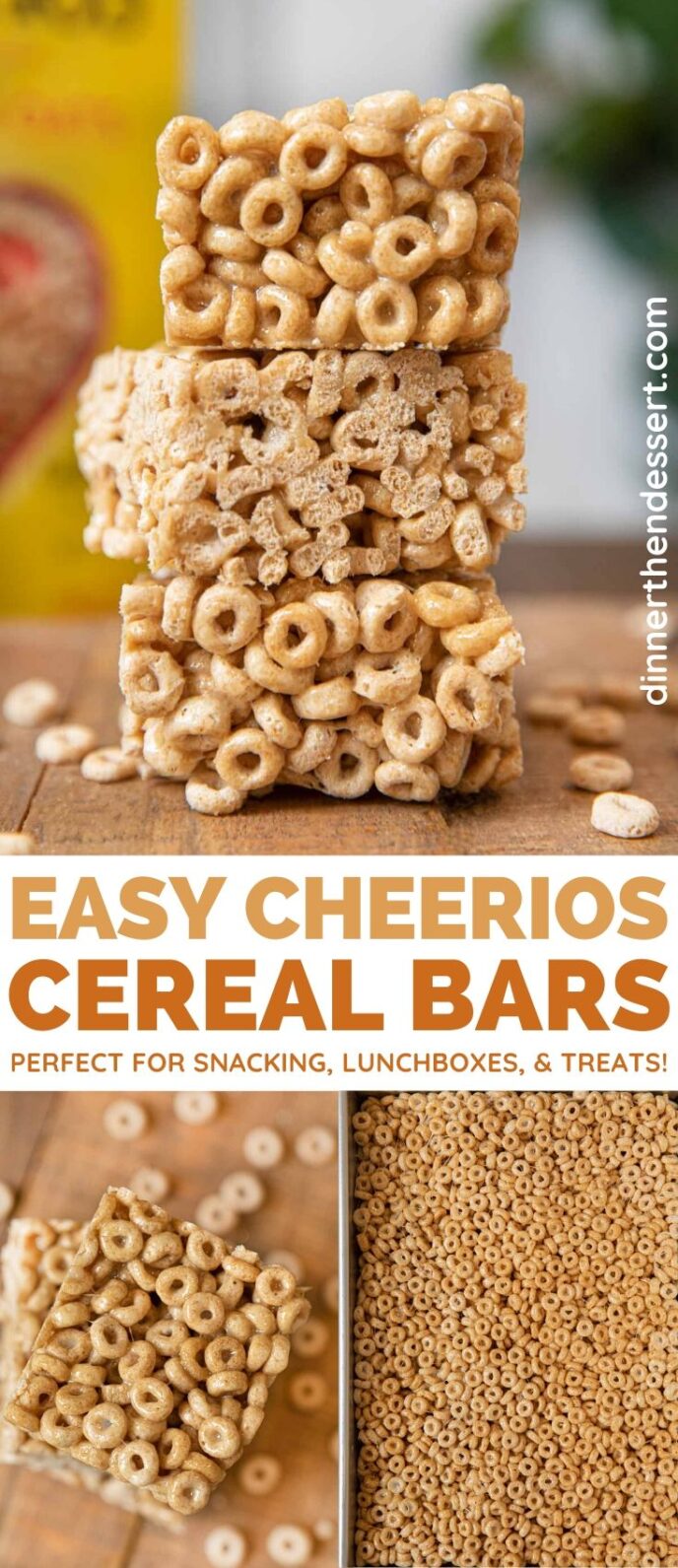 Easy Cheerios Cereal Bars Recipe (3 Ingredients!) - Dinner, then Dessert