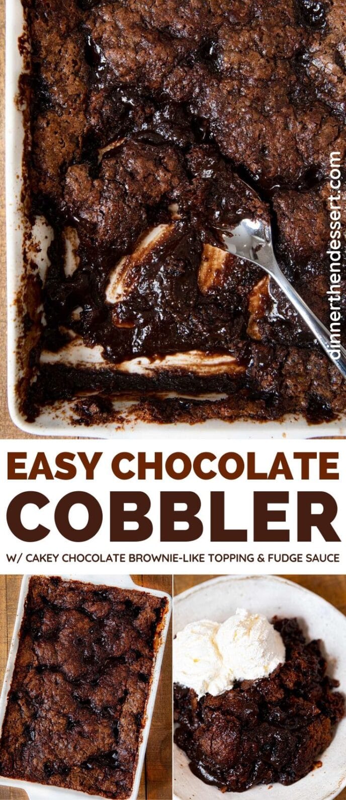 Chocolate Cobbler collage