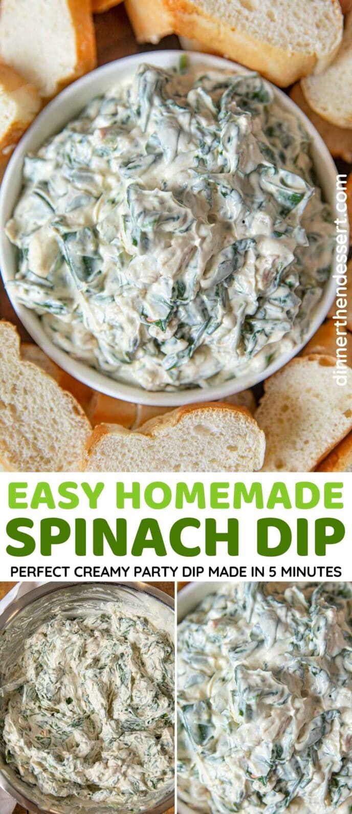 Easy Spinach Dip Collage