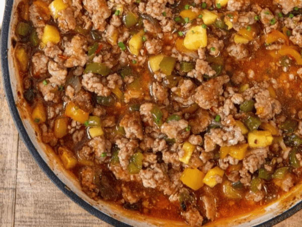 close up of chicken mixture