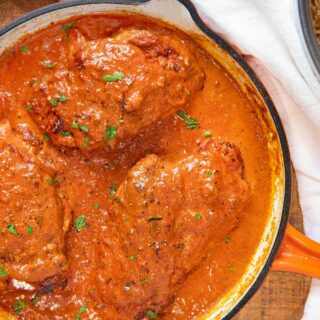 Butter Chicken whole breasts cooked in pan