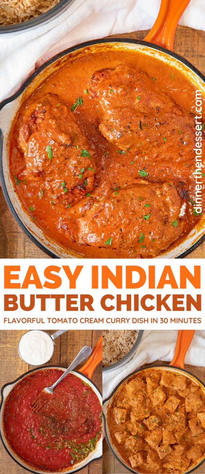 Indian Butter Chicken collage