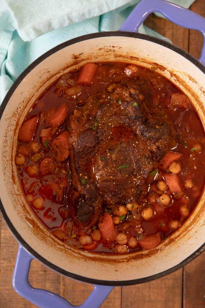 Indian Butter Pot Roast in pot before cooking