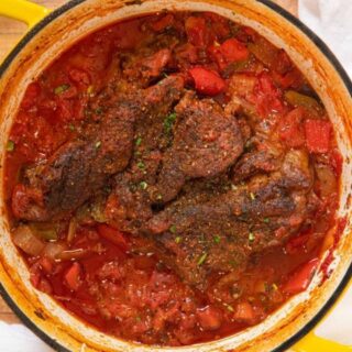 Mexican-seasoned Pot roast finished in a pot
