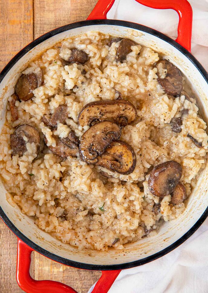 Mushroom Risotto in pot