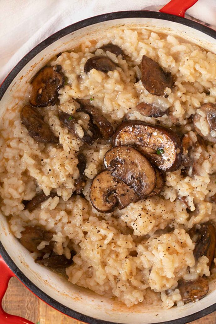 Mushroom Risotto in pot