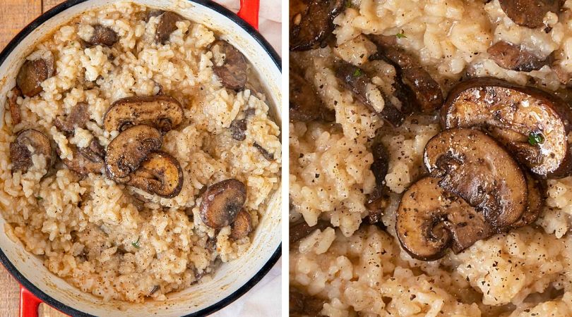 Easy Creamy Mushroom Risotto Recipe - Little Sunny Kitchen