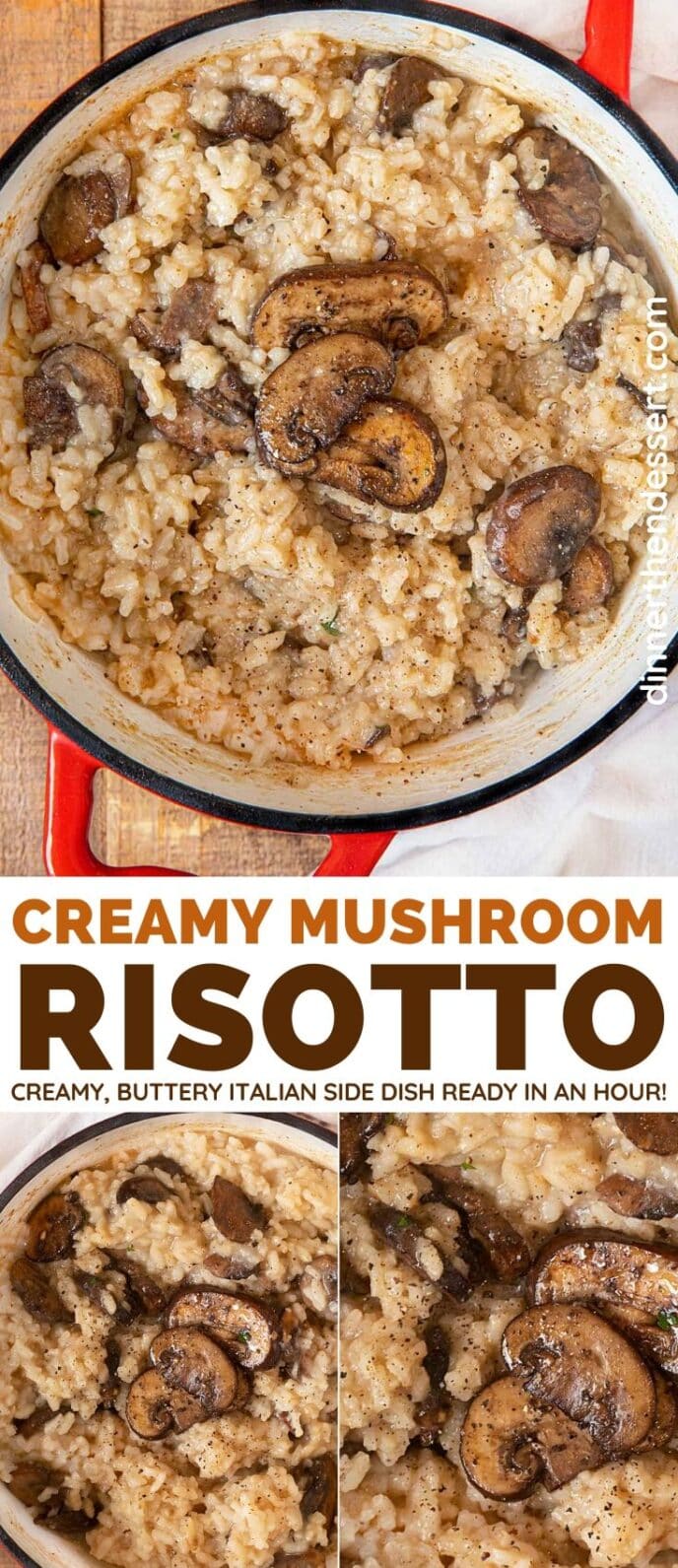 Mushroom Risotto collage