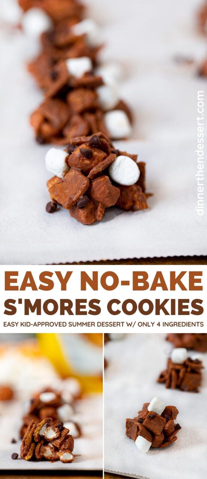 No-Bake S'Mores Cookies collage