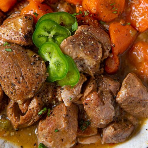 Slow Cooker Pork Chile Verde Recipe Dinner, then Dessert