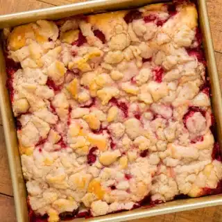 baked fruit cake in square baking pan