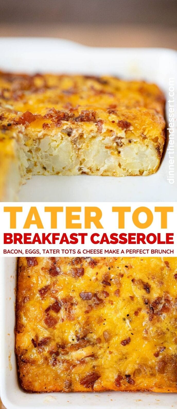 Tater Tot Breakfast Casserole collage