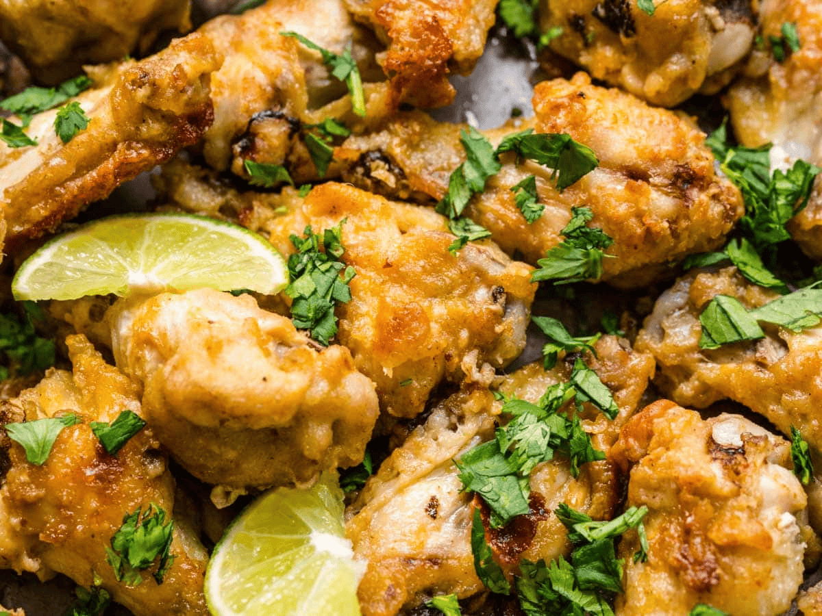 close up of thai wings