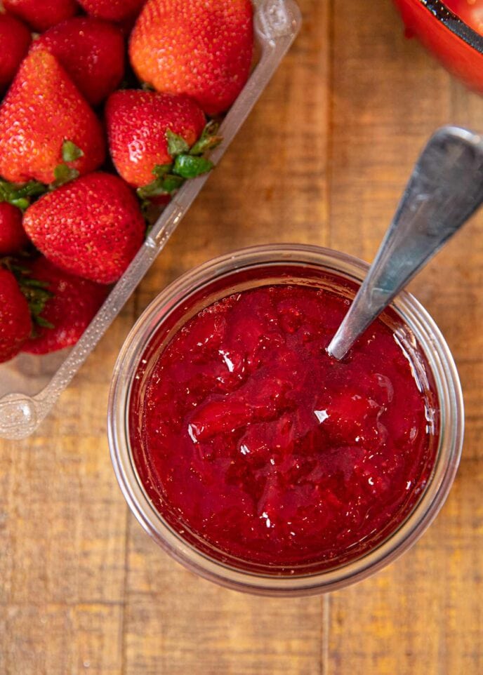 Strawberry Jam in glass jar