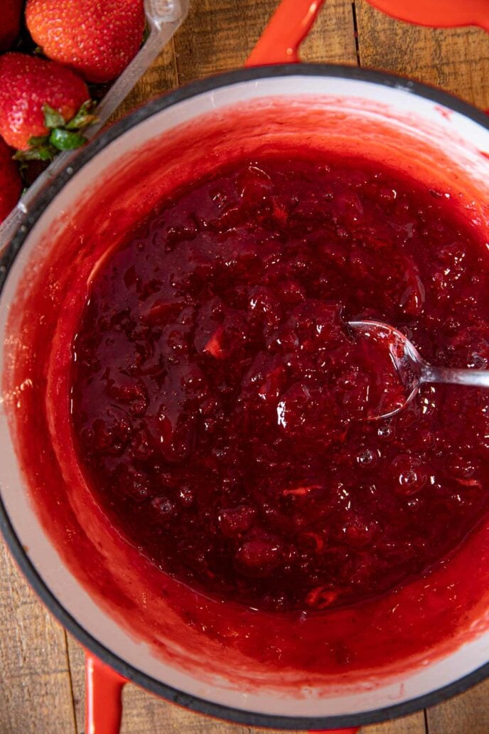 Strawberry Jam in pot